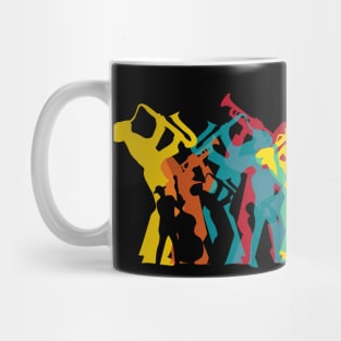 Colorful Jazz Trio Pattern Mug